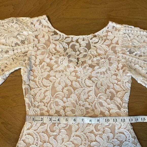 Lulus Pearson White Lace Short Sleeve Dress Size Small - Picture 13 of 16